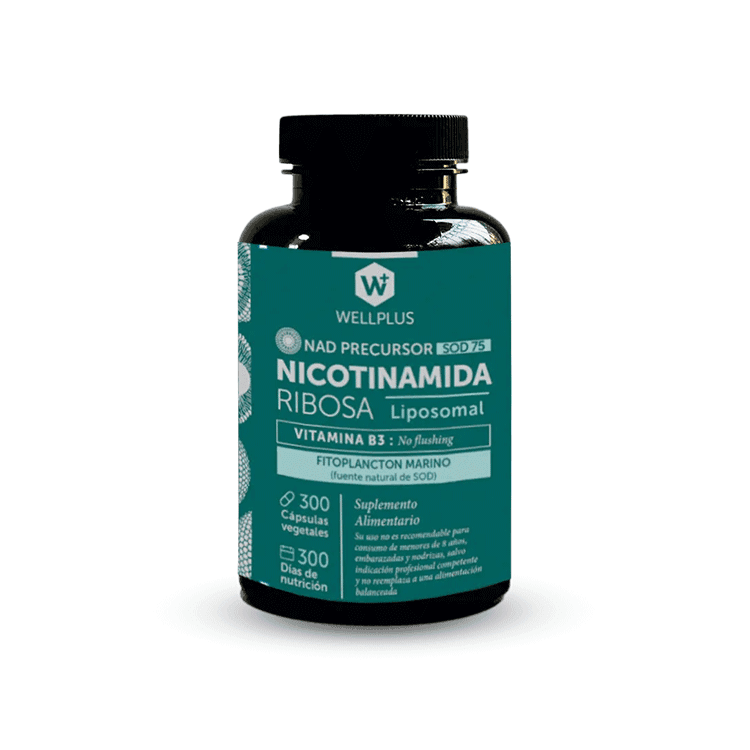 Thumbnail para Nicotinamida Ribosa Liposomal con SOD 300 cápsulas